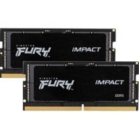 Kingston FURY FURY Impact memoria 64 GB 2 x 32 GB DDR5 4800 MHz Nero, 64 GB, 2 x 32 GB, DDR5, 4800 MHz, 262-pin SO-DIMM