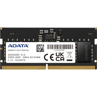 ADATA AD5S480016G-S memoria 16 GB 1 x 16 GB DDR5 4800 MHz Data Integrity Check (verifica integrità dati) Nero, 16 GB, 1 x 16 GB, DDR5, 4800 MHz, 262-pin SO-DIMM