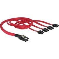 DeLOCK Cable mini SAS 36pin to 4x SATA cavo SCSI Rosso 0,5 m rosso, Rosso, 0,5 m, SAS 36pin/4xSATA 7pin