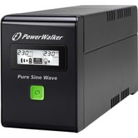 BlueWalker VI 600 SW 0,6 kVA 360 W 3 presa(e) AC Nero, 0,6 kVA, 360 W, Sinusoidale, 220 V, 240 V, 50/60 Hz