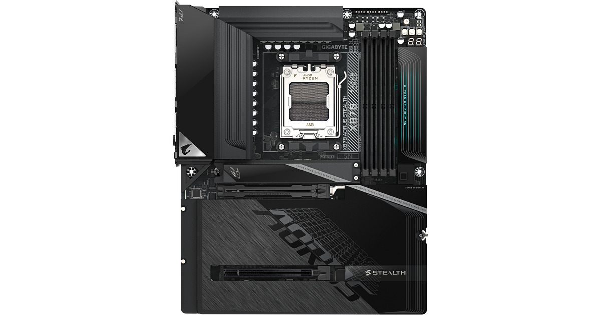 GIGABYTE X870 AORUS STEALTH ICE Scheda Madre – Supporta CPU AMD Ryzen 9000, VRM digitale a 16+2+2 fasi, fino a 8200 MHz DDR5 (OC), 2 x PCIe 5.0 + 2 x PCIe GIGABYTE X870 AORUS STEALTH ICE Scheda Madre – Supporta CPU AMD Ryzen 9000, VRM digitale a 16+2+2 fasi, fino a 8200 MHz DDR5 (OC), 2 x PCIe 5.0 + 2 x PCIe