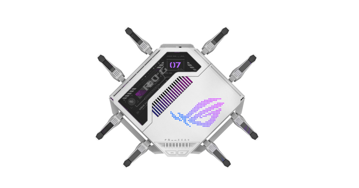 Rog Lan Router ASUS ROG Rapture GT-BE19000AI, Router bianco/Nero, Wi-Fi 7 (802.11be ...