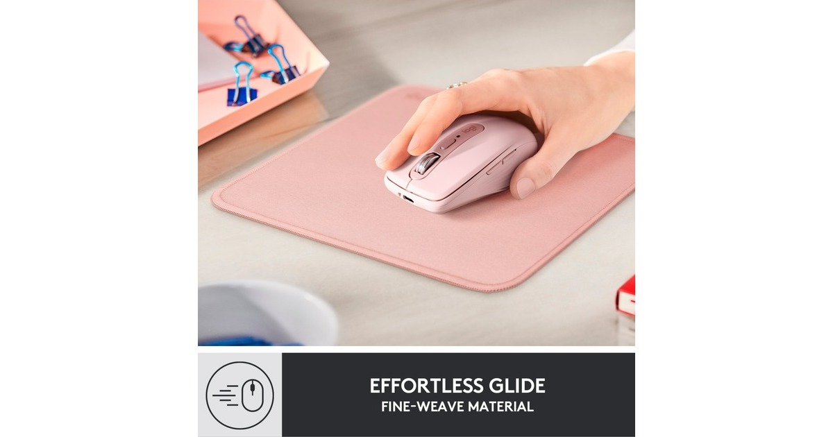 Mouse Pad Logitech Studio Series - Base In Gomma Antiscivolo, Design Moderno Rosa - Foto 4