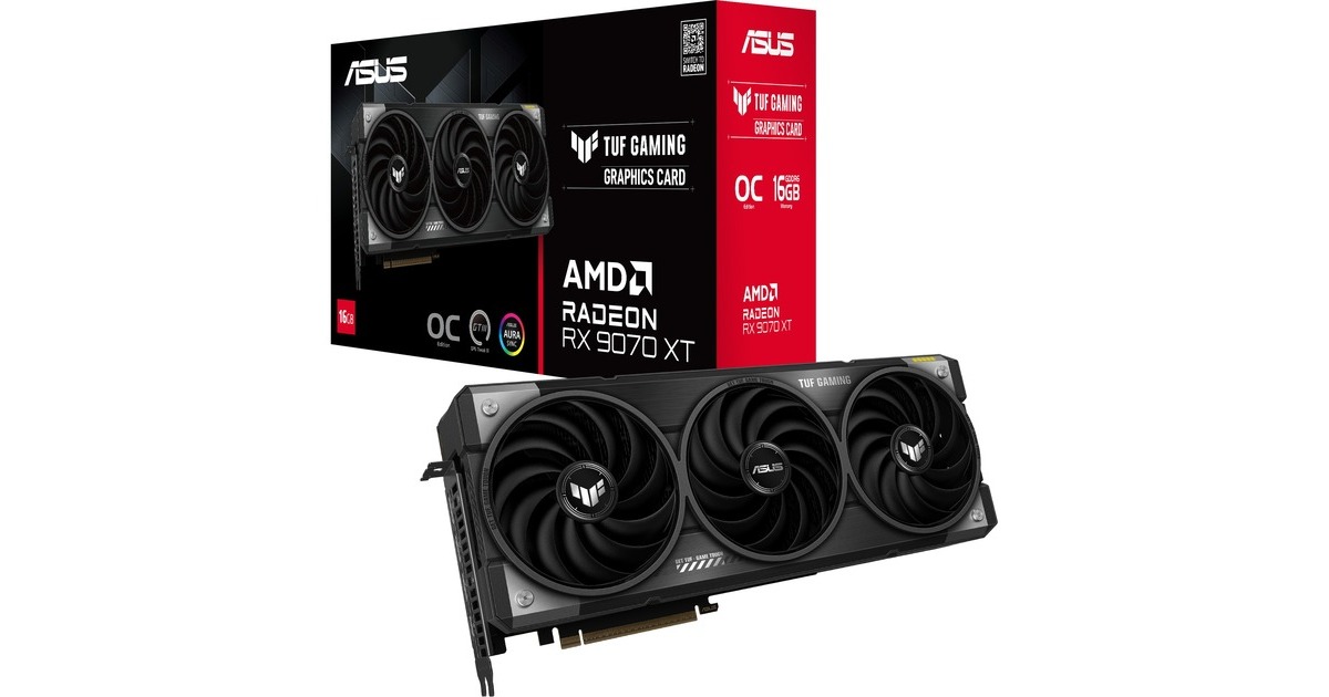 Scheda Grafica ASUS Prime AMD Radeon RX 9070 XT White OC – 16 GB GDDR6, PCIe 5.0, Bianca, Con GPU Tweak III