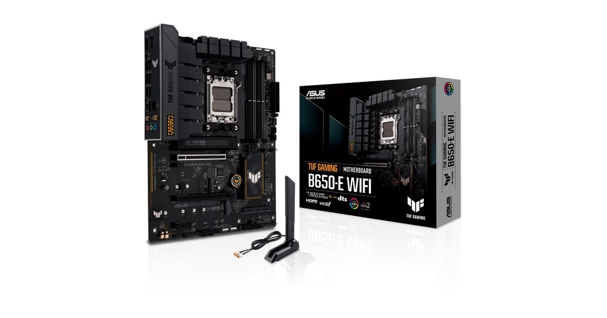 ASUS TUF GAMING B650E-E WIFI AMD AM5 B650 ATX motherboard, 8+2+1 80A