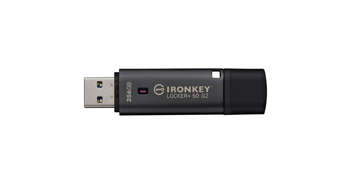 Kingston IronKey Locker+ 50 G2 256 GB, Chiavetta USB antracite, FIPS ...