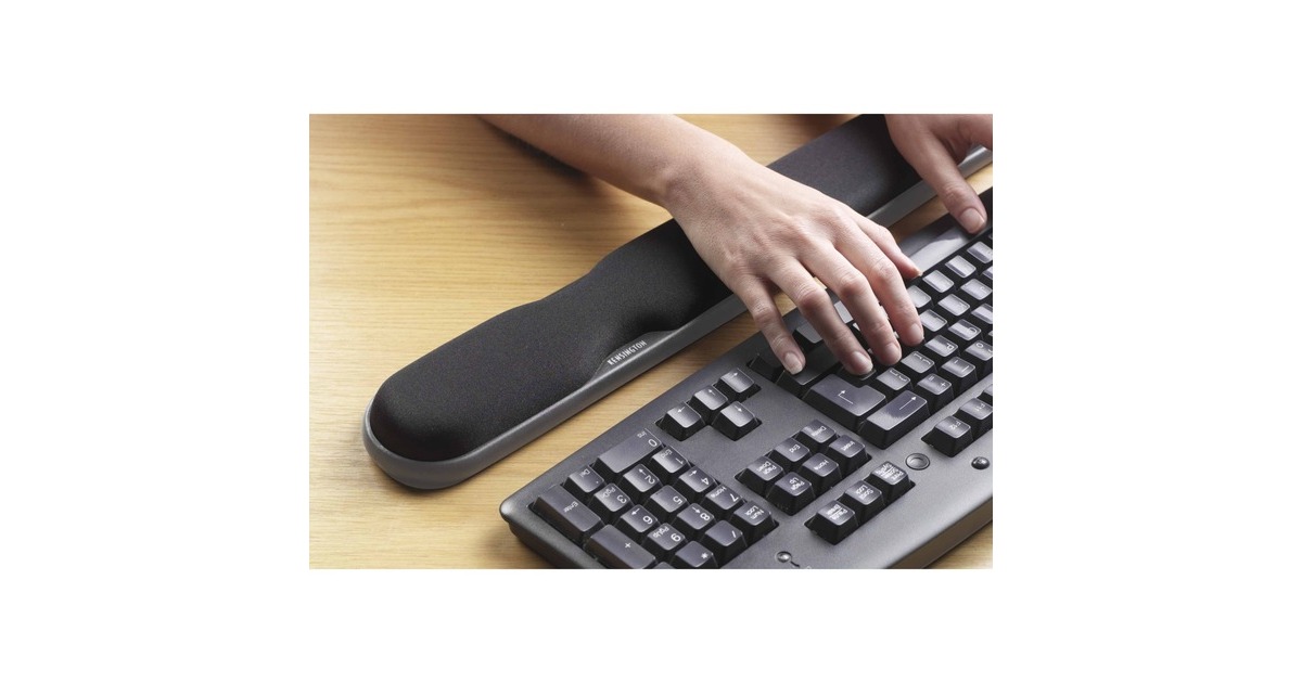 Leitz 67579 Poggiapolsi In Gel Ergonomico Per Tastiera, Nero, Antiscivolo E Lavabile