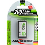 Ansmann 200mAh maxE E-Block Nichel-Metallo Idruro (NiMH), Batteria E-Block, Nichel-Metallo Idruro (NiMH), 8,4 V, 200 mAh, 17,5 x 28,5 x 48,5 mm