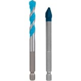 Bosch EXPERT HEX-9 HardCeramic + HEX-9 MultiConstruction Set di punte, Ø 8mm, Drill bit set 