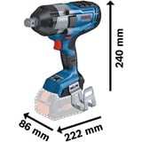 Bosch GDS 18V-1050 HC 1750 Giri/min Nero, Blu, Avvitatore blu/Nero, Cacciavite a percussione, Impugnatura a pistola, 3/4", Nero, Blu, 1750 Giri/min, 1300 Giri/min