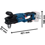 Bosch Trapano angolare a batteria GRD 18V-127 Professional solo, 18 Volt, Macchina di foratura blu/Nero