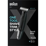 Braun Series XT5 Regolabarba Uomo, Rasoio Elettrico Barba, Kit Depilazione, Lama Duratura, XT5100 Nero/Argento, Rasoio Elettrico Barba, Kit Depilazione, Lama Duratura, XT5100, Bagnato e secco, Batteria, Nero