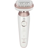 Braun Silk-épil 9 Flex 9-030 3D 40 pinzette Rosa, Bianco, Epilatore bianco/Oro rosè, Rosa, Bianco, 40 pinzette, MicroGrip, Ascella, Bikini, 0,5 mm, Batteria