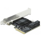 DeLOCK 90498 scheda di interfaccia e adattatore Interno SATA PCIe, SATA, 6 Gbit/s, SATA