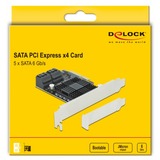 DeLOCK 90498 scheda di interfaccia e adattatore Interno SATA PCIe, SATA, 6 Gbit/s, SATA