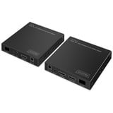 Digitus Set extender HDMI fibra IP, Estensione HDMI Nero