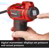 EINHELL Compressore d'aria portatile Power X-Change CE-CC 18 Li-Solo, 18 Volt rosso/Nero