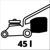EINHELL GE-CM 36/37 Li-Solo Tagliaerba a spinta Batteria Nero, Rosso rosso/Nero, Tagliaerba a spinta, 37 cm, 2,5 cm, 7,5 cm, 45 L, A posizioni