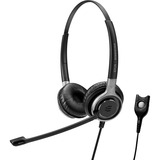 EPOS | Sennheiser | SENNHEISER IMPACT SC 660 Auricolare Cablato A Padiglione Musica e Chiamate Nero, Argento Nero, Cablato, Musica e Chiamate, 50 - 18000 Hz, 95 g, Auricolare, Nero, Argento