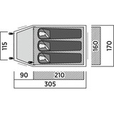 Easy Camp Tenda a cupola Setesdal 3 verde oliva
