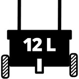 Einhell GC-SR 12 distributore manuale 12 L rosso/Nero, 12 L, 0,45 m, Nero, Rosso, 210 mm, 535 mm, 240 mm
