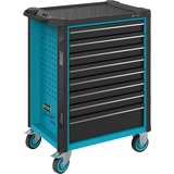 Hazet 179N-8 carrello portattrezzo Metallo, Plastica, Acciaio inossidabile, Carrelli per attrezzi blu/Nero, Metallo, Plastica, Acciaio inossidabile, Nero, Blu, 7 cassetto/cassetti, 1 cassetto/cassetti, Guide telescopiche a sfere, 540 kg