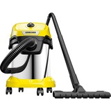 Kärcher WD 3 S V-17/4/20 17 L Aspiratore a cilindro Secco e bagnato 1000 W Sacchetto per la polvere, Aspira bagnato / asciutto giallo/in acciaio inox, 1000 W, Aspiratore a cilindro, Secco e bagnato, Sacchetto per la polvere, 17 L, Filtro