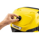 Kärcher WD 3 S V-17/4/20 17 L Aspiratore a cilindro Secco e bagnato 1000 W Sacchetto per la polvere, Aspira bagnato / asciutto giallo/in acciaio inox, 1000 W, Aspiratore a cilindro, Secco e bagnato, Sacchetto per la polvere, 17 L, Filtro