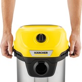 Kärcher WD 3 S V-17/4/20 17 L Aspiratore a cilindro Secco e bagnato 1000 W Sacchetto per la polvere, Aspira bagnato / asciutto giallo/in acciaio inox, 1000 W, Aspiratore a cilindro, Secco e bagnato, Sacchetto per la polvere, 17 L, Filtro