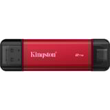 Kingston Dual Portable 2 TB, Disco a stato solido rosso/Nero