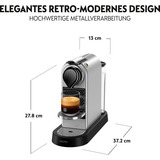 Krups Nespresso XN741B.23 macchina per caffè Automatica/Manuale Macchina per caffè a capsule, Macchina a capsula argento, Macchina per caffè a capsule, Capsule caffè, Argento