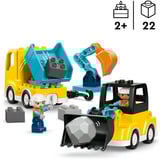 LEGO DUPLO Town Veicoli da costruzione - Set 3 in 1, Giochi di costruzione 