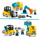 LEGO DUPLO Town Veicoli da costruzione - Set 3 in 1, Giochi di costruzione 