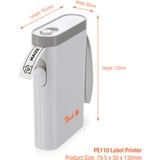 Peach PE110 stampante per etichette (CD) Termica diretta 203 x 203 DPI 60 mm/s Wireless Bluetooth bianco, Termica diretta, 203 x 203 DPI, 60 mm/s, Wireless, Bianco