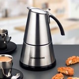 Rommelsbacher EKO 364/E macchina per caffè Boccale per moca elettrico, Macchina per espresso accaio, Boccale per moca elettrico, 365 W, Acciaio inossidabile
