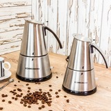 Rommelsbacher EKO 364/E macchina per caffè Boccale per moca elettrico, Macchina per espresso accaio, Boccale per moca elettrico, 365 W, Acciaio inossidabile