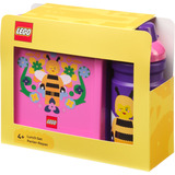 Room Copenhagen Set di lunch box LEGO Bee, Scatola per il pranzo viola/Rosa