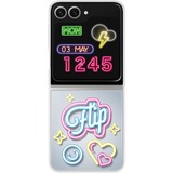 SAMSUNG Galaxy Z Flip6 FlipSuit Case Neon Card, Custodia per telefono grigio, Cover, Samsung, Galaxy Z Flip6, 17 cm (6.7"), Trasparente
