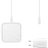 Samsung Super Fast Wireless Charger con caricabatteria incluso, Caricabatterie bianco, Interno, USB
