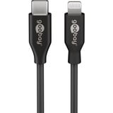 goobay 39447 cavo Lightning 2 m Nero Nero, 2 m, Lightning, USB C, Maschio, Maschio, Nero