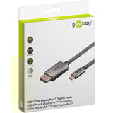 goobay Cavo adattatore USB, connettore USB-C > connettore DisplayPort, 4K 60Hz Nero/Argento