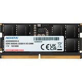 ADATA AD5S560032G-S memoria 32 GB 1 x 32 GB DDR5 262-pin SO-DIMM Data Integrity Check (verifica integrità dati) Nero, 32 GB, 1 x 32 GB, DDR5, 5600 MHz, 262-pin SO-DIMM