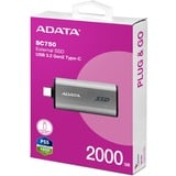 ADATA SC750-2000G-CCBK, Disco a stato solido titanio
