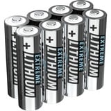 Ansmann 4+4 Lithium AA Batteria monouso Stilo AA Litio argento, Batteria monouso, Stilo AA, Litio, 1,5 V, 8 pz, Argento