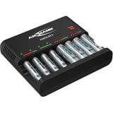 Ansmann Powerline 8, Caricabatterie Nero, Nichel-Cadmio (NiCd), Nichel-Metallo Idruro (NiMH), Sovraccarico, Stilo AA, Mini Stilo AAA