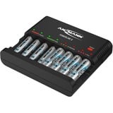 Ansmann Powerline 8, Caricabatterie Nero, Nichel-Cadmio (NiCd), Nichel-Metallo Idruro (NiMH), Sovraccarico, Stilo AA, Mini Stilo AAA