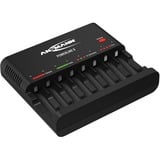 Ansmann Powerline 8, Caricabatterie Nero, Nichel-Cadmio (NiCd), Nichel-Metallo Idruro (NiMH), Sovraccarico, Stilo AA, Mini Stilo AAA