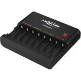 Ansmann Powerline 8, Caricabatterie Nero, Nichel-Cadmio (NiCd), Nichel-Metallo Idruro (NiMH), Sovraccarico, Stilo AA, Mini Stilo AAA