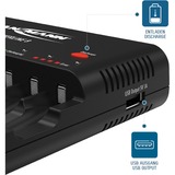 Ansmann Powerline 8, Caricabatterie Nero, Nichel-Cadmio (NiCd), Nichel-Metallo Idruro (NiMH), Sovraccarico, Stilo AA, Mini Stilo AAA