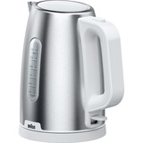 Braun WK 1500 bollitore elettrico 1,7 L 2200 W Acciaio inox, Bianco accaio/Bianco, 1,7 L, 2200 W, Acciaio inox, Bianco, Indicatore del livello dell'acqua, Arresto di sicurezza contro il surriscaldamento
